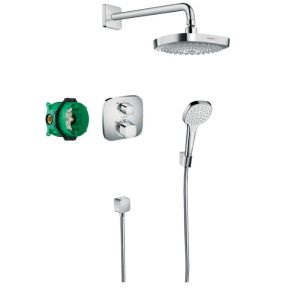 Hansgrohe Croma Select E Shower system 180 2jet with thermostat Ecostat E and basic set