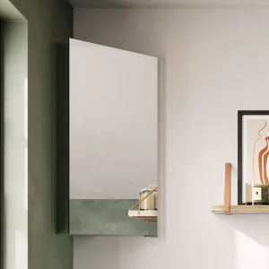 HIB Eris Corner Bathroom Mirrored Cabinet
