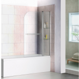 BS236 Matrix Double Bath Screen with Shelves