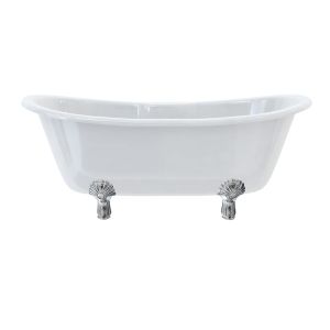 Burlington Bathrooms Bateau Double Ended Bath with Luxury Feet