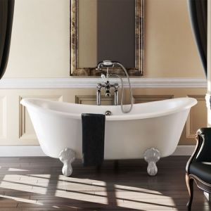 Burlington Bathrooms Bateau Double Ended Bath with Luxury Feet
