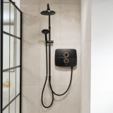 T90SR DuEle Pumped Electric Shower - Black