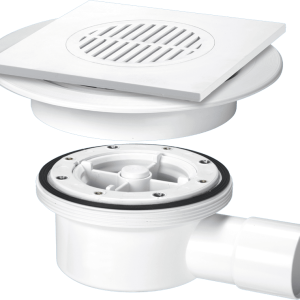 McAlpine Plumbing Two-Piece Valve Shower Gully for Tiled or Stone Floors