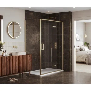 Merlyn 6 Series Sleek | Hinge Door & Inline Panel | with Optional Side Panel