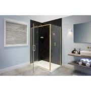 Merlyn 6 Series Sleek | Hinge Door & Inline Panel | with Optional Side Panel