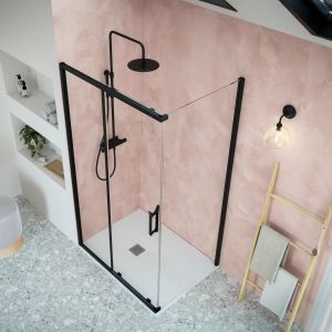 Flair Showers ETO Sliding Door with Frameless Side Panel