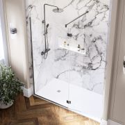 Image Showers i9 Wetroom Shower Screen with 300mm Hinged Flipper Panel